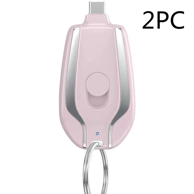 Keyring Charging Bank Wireless Portable 1500 Mah