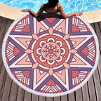 Microfiber Round Printed Beach Towel