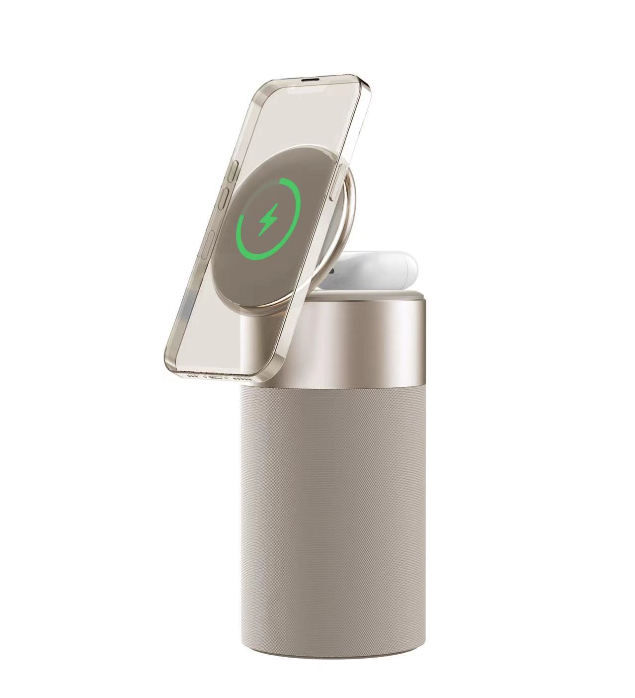 Phone And AirPods Wireless Charger  Bluetooth Speaker