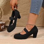 Arrival French-style Elegant Chunky-heel Large-size Pumps
