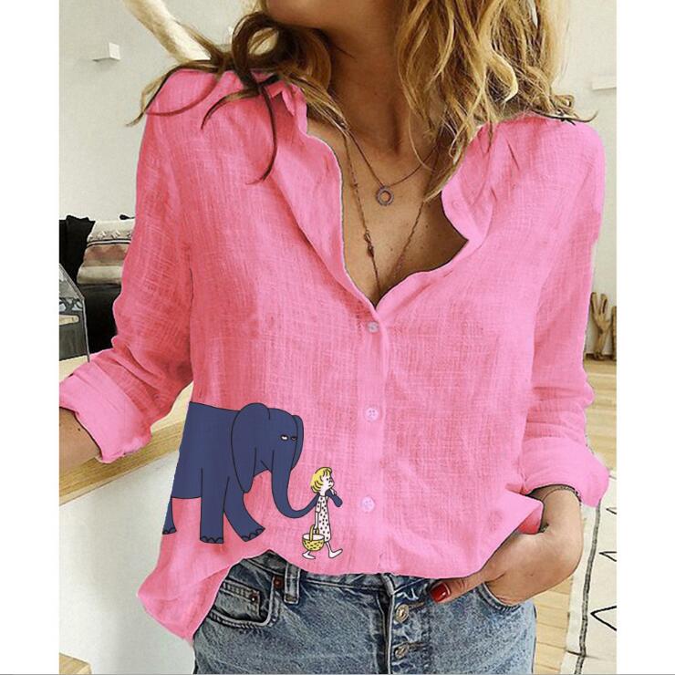 Casual Loose Long-sleeved Linen Shirt