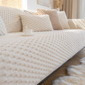 Beige Sofa Cover Cloth Winter