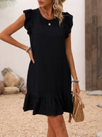 Elegant Solid Color Sleeveless Dress